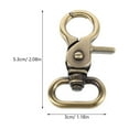 thumbnail image 2 of 6pcs Swivel Hooks Alloy Push Gate Clasps for Bag Making Supplies Trigger Clips Snaps Diy Clasp, 2 of 8