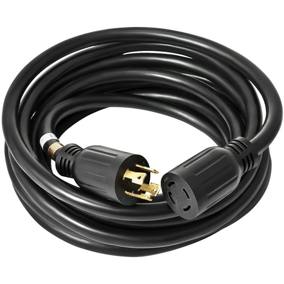 KFFKFF 40 FT 30 Amp Generator Extension Cord SJTW 10 Gauge 4 Prong, NEMA L14-30P 125/250V 7500W Heavy Duty Generator