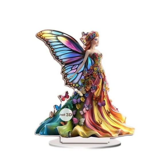JoyMoreHome Butterfly Fairy Ornament, Colored Acrylic Ornaments,Decor Indoor Home Holiday Party Gifts Butterfly Fairy