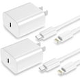 thumbnail image 4 of For Apple iPhone 14 13 12 11 Super Fast Lightining Charging cable with 20W Adapter USB C 3 FT Wall Charger Compatible with iPhone 14/14 Pro13/13Pro/12/12 Pro/11/11Pro 2 pack, 4 of 6