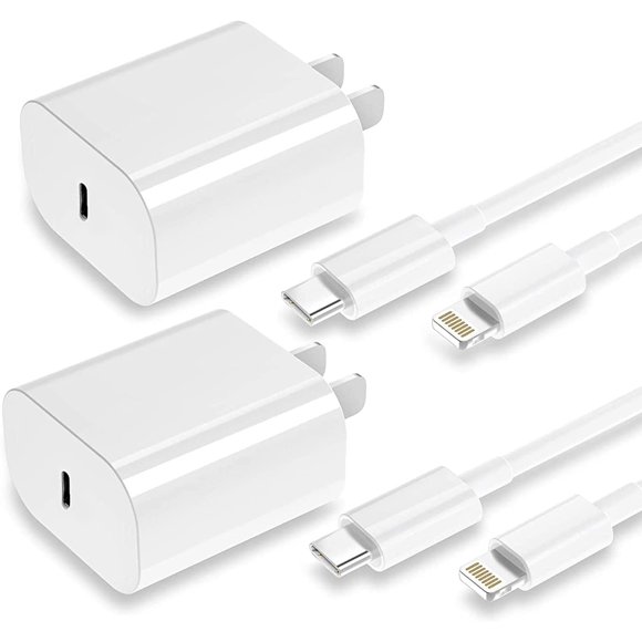 Phone Charger 2Pacsk 3 Ft Charging Cable and Wall Charger Power Adapter Plug Block Compatible iPhone14/13 12 pro max 11 X/8/8 Plus/7/7 Plus/6/6S/6 Plu/5S/SE/Mini/Air