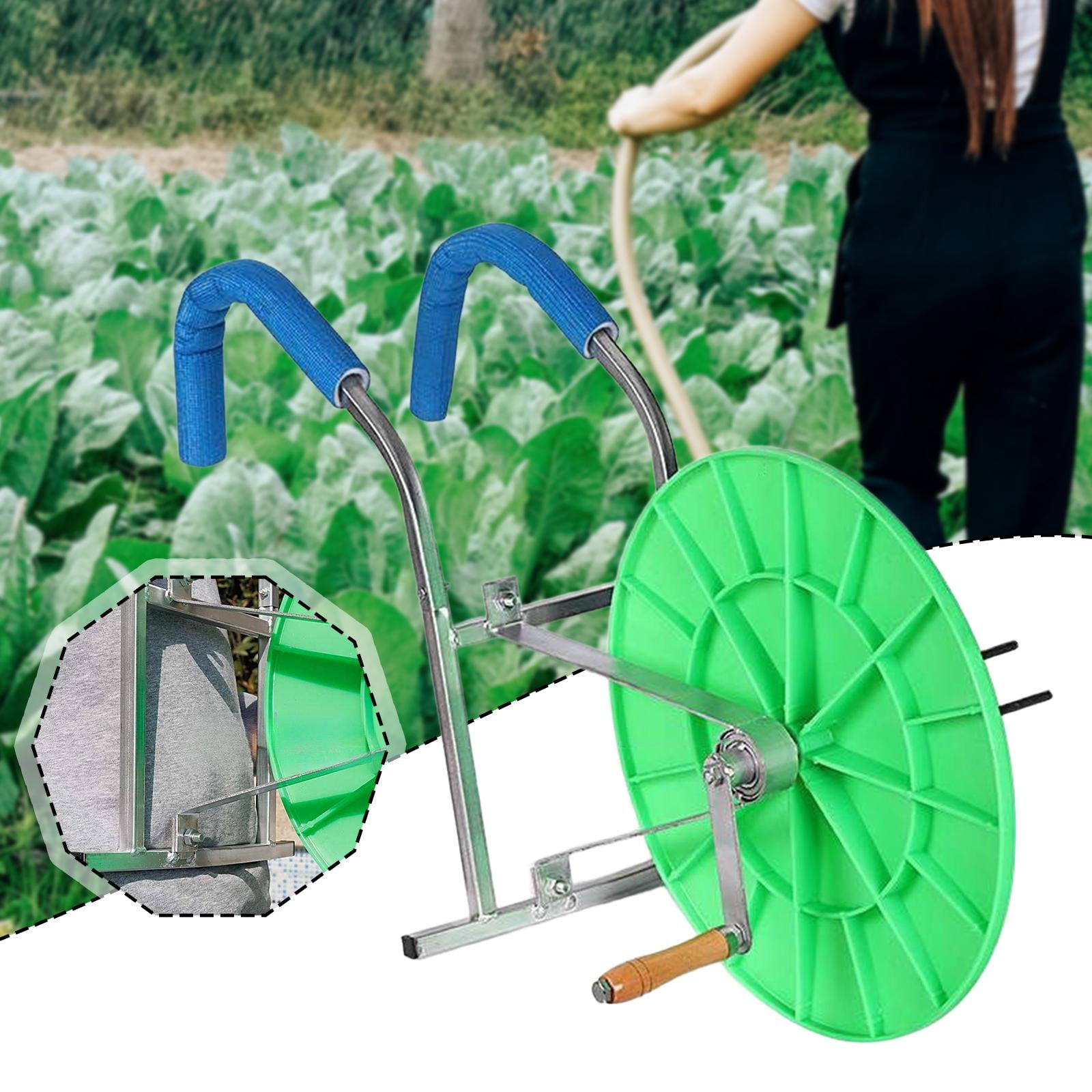 Hose Winding Reel Pipe Organizer Storage Reel Efficient Hand Cranked Coiling for Outdoor Household Yard Work