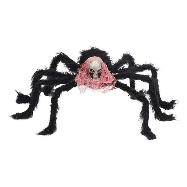 Decoraciones de arañas gigantes de Halloween, accesorios de arañas falsas aterradoras para decoración de Casa Encantada de Halloween
