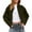 Army Green, variant on Womens Cropped Pea Coats Casual Fashion Button down Short Jackets Fall Trendy Zip up Outerwear with Pockets New Womens Outerwear Jacket Khaki S