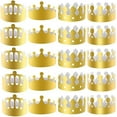 thumbnail image 1 of 4Styles 20Pcs King Crown Party Hats Gold Paper Crowns For Coronation Celebration, 1 of 9