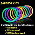 thumbnail image 5 of Suministros para fiestas Paquete de 50: palitos luminosos de 8 pulgadas que brillan en la oscuridad, adornos luminosos para fiestas, collares luminosos y pulseras luminosas para fiestas de n, 5 of 5