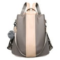 thumbnail image 1 of Kyusrd Summer Outdoor Patio Deals！Fashion Anti-theft Backpack Female Personality Student Large-capacity Soft Leather Backpack Anti-theft Bag Multi-functional Backpack, 1 of 7