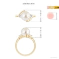 thumbnail image 5 of ANGARA Classic South Sea Cultured Pearl Bypass Ring in 14K Yellow Gold for Women | June Birthstone, Birthday, Anniversary, Jewelry Gift for Women | Pearl Ring, 5 of 8