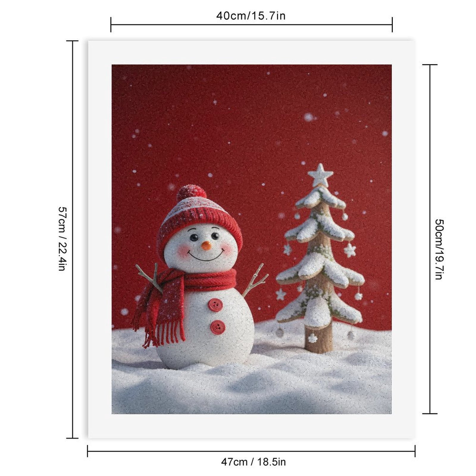 Paint by Numbers Kit for Adults, Snowman Winter Tree Scene Paint by Numbers, Easy Paint by Numbers Kit for Adults Beginner, DIY Adult Paint by Number Kits on Canvas, Home Decor