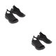 thumbnail image 4 of Qarigey Zapatos de punta transpirable para mujer Sandalias elegantes y livianas para informal Sandalias de cuña informales cómodas negro 45 negro cuarenta y cinco 2Conjunto, 4 of 6