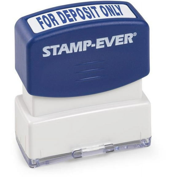 for Deposit Only Pre-Inked Stamp, Blue