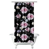 Waterproof Pioneer Shower Curtain 36x72 Inch Polyester Unique Colorful Floral Shower Curtain for Bathroom Hotel Home Decor with 7 Plastic Hooks