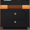 thumbnail image 6 of 4ever2buy Black Led Nightstand with Charging Station, Modern Night Stand with 2 Drawers, Bedside Table End Table with Storage for Bedroom, 6 of 16