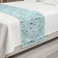 thumbnail image 2 of Winter Bed Runner, Concept of Ski Resort with Human on Snow, Decorative Accent Bedding Scarf for Hotels Homes and Guestrooms, Queen, Blue Multicolor, by Ambesonne, 2 of 2