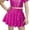 Hot Pink, variant on Coerni Girls Sequin Skirt Sparkly Metallic Skater Skirt Shiny Flared Skort Pleated Checkered Square A Line Dress Ballet Dance Shorts