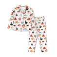 thumbnail image 1 of Bingfone Chats Amusants Célébrant la Saint-Valentin Ensemble de Pyjama pour Femmes, Ensemble de Pyjama à Manches Longues - Petit, 1 of 7