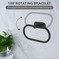 thumbnail image 4 of YISITIAN Porte-Serviettes, Porte-Serviettes en Acier Inoxydable Auto-Adhésif pour Salle de Bain, Support Mural Rond Moderne Sans Perçage, Accessoire de Salle de Bain Antirouille (Noir) AZ1014-4620, 4 of 7