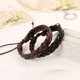 thumbnail image 2 of Jumpingount de cuero tejido para hombre y mujer, 2 uds., Retro con personalidad para amantes, brazalete para parejas Ropa, zapatos y accesorios Miscelánea, 2 of 6