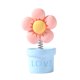 thumbnail image 1 of Adorno de estatua de coche, accesorios interiores de coche, decoración mini, estatuilla de resina de regalo, escultura de flor para tablero de oficina Azul, 1 of 8