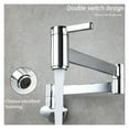 thumbnail image 3 of Spout Folding Arm Tap Sink Modern Basin Kitchen Faucet Splash Proof Easy Install Pot Filler Bathroom Double Switch Wall Mount ,Easy to Use, 3 of 6