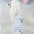 thumbnail image 4 of Zhaomeidaxi Dog Diaper Striped Sanitary Pantie with Adjustable Suspender Washable Reusable Puppy Sanitary Panties Cute Pet Underwear Diaper Jumpsuits for Female Dogs, 4 of 8
