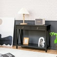 thumbnail image 2 of Costway Console Table Storage Shelf Modern Sofa Table w/ Drawer Entryway Hallway Black, 2 of 10