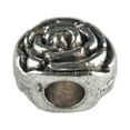 thumbnail image 2 of Antique Silver Rose Bud Beads - Paracord Planet Metal Flower Ornaments in Various Pack Sizes, 2 of 3