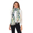 thumbnail image 2 of FORMRS Womens Scarf Winter Soft Long Big Warm Shawls Wrap Tassel Scarves, Green Animals Pattern, 2 of 9