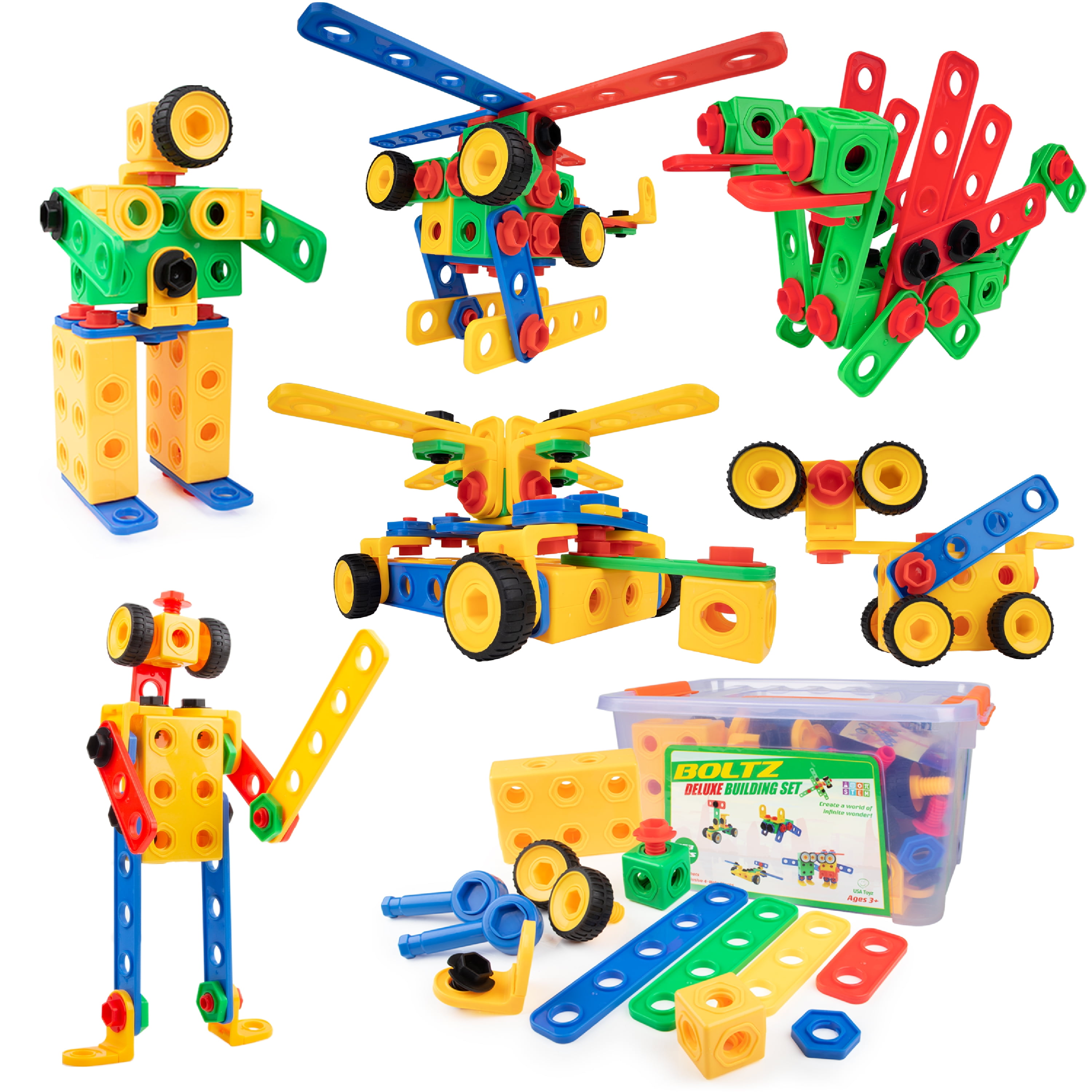 USA Toyz 163pk Boltz Learning Resources Toy Box Building Toys