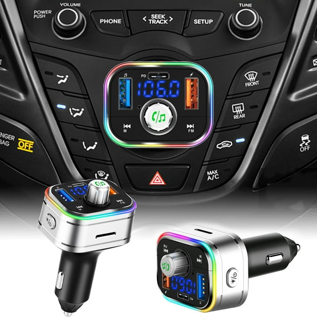 TIMIFIS 20W Car Bluetooth 5.0 Wireless Handsfree Car FM Transmitter Receiver Radio MP3 Adapter Player Gift