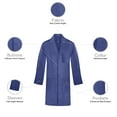 thumbnail image 3 of Panda Uniform Multi-Pocket Lab Coat for Men & Women, XL, Navy, 3 of 7