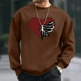 thumbnail image 2 of Mens Hoodie Do Damage Hoodie Binding Mens Zip Sweatsuit Sweater with Oversized Hood Team Issue Lite Male Autumn And Winter Tops Halloween Themed Hoodless Long Sleeve Pullover Sweatshirt Brown M, 2 of 4
