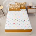 thumbnail image 4 of Manfei Retro Cow Print Zipper Queen Comforter Set with Fitted Sheet and 2 Pillowcases,Rustic Farm Animal Zipper Bedding Set,Rust White,Reversible, 4 of 7