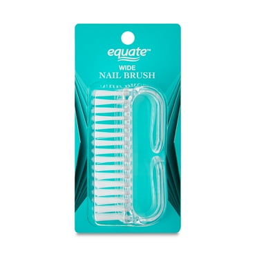 Equate Wide Handle Nail Brush for Nail Care, Clear