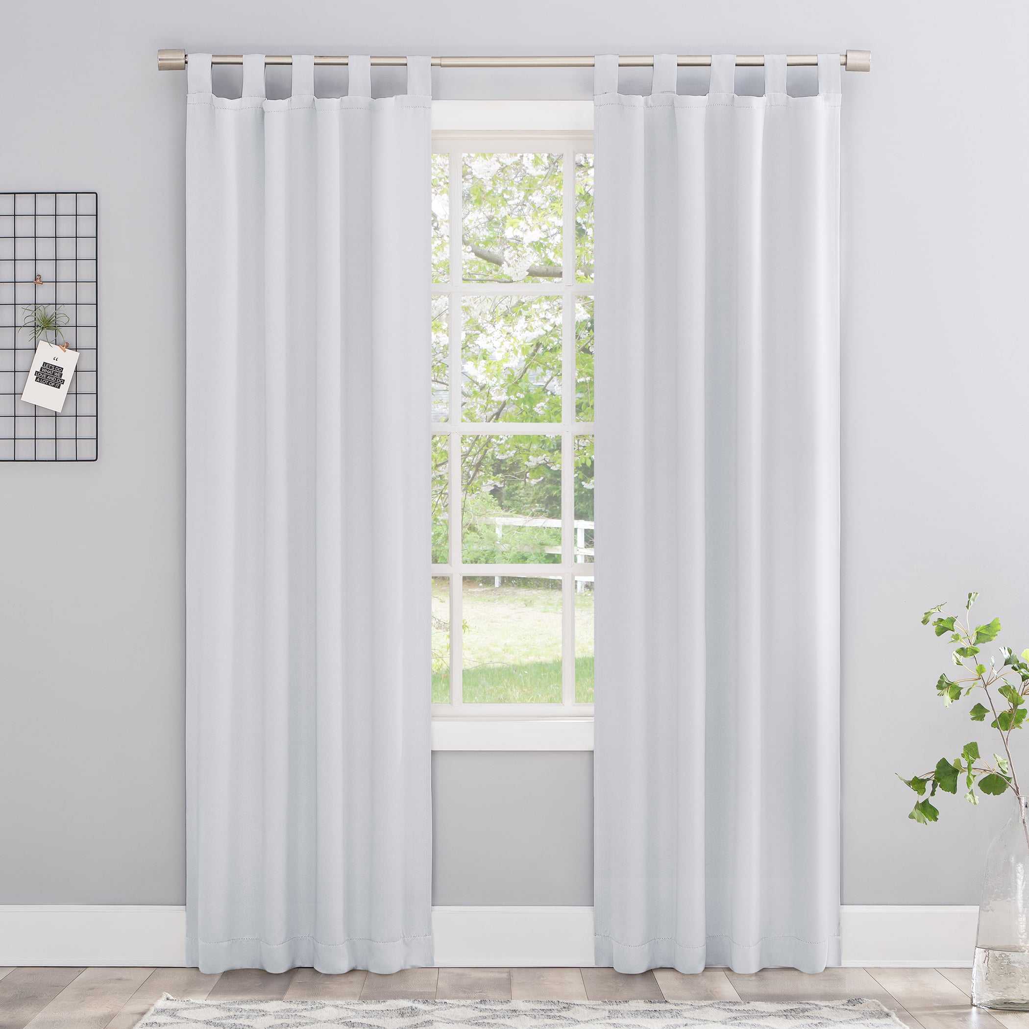 Shatex Indoor/Outdoor Single Window Curtain Panel Drape Tab Top Wheat 50x84inch 