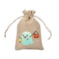 thumbnail image 1 of Sac à Cordon Phosphorescent d'Halloween en Lin, Pochette de Rangement pour Bonbons, Bijoux, Parfum, Tour Ou Fête, 1 of 6