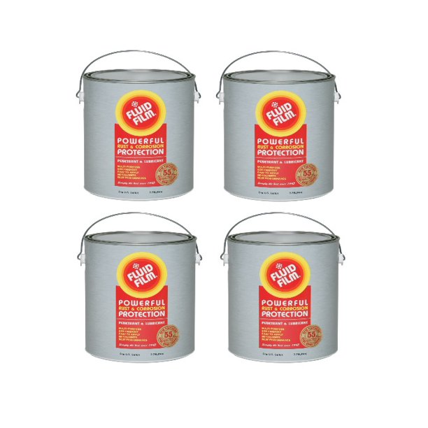 4 Pack Fluid Film Corrosion Rust Protection Grease Lubricant, 1 Gallon