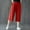 Red, variant on Outfmvch Flowy Pants Flowy Pants for Women Petite Pull On Elastic Beach Pant Plus Size Elastic Waist Trousers Cropped Lounge Trousers Palazzo Pants Capri Pants with Lace Side Black M-3XL