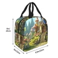 thumbnail image 2 of Pofeuu Cute Mushroom Town A Print Lunch Bag Lunch Box Large Capacity Insulated Lunch Bag for Adult, Leakproof Reusable Lunch Tote Bags for Work, 2 of 5