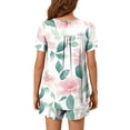 thumbnail image 4 of Viikei Summer Ladies Nightwear Clearance,Women Casual Round Neck Short Sleeve Blouse Fashion Pants Pajamas Suit Multicolor XL, 4 of 6