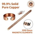 thumbnail image 3 of Wollet Magnetic Cross Copper Link Bracelets for Men+ Copper Cross Rings, Set of 2, 3 of 9