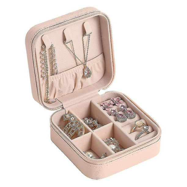 Joyero Organizador Viaje Joyero Pequeño Pu Cuero Joyero Caja de almacenamiento