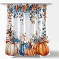 thumbnail image 4 of Pumpkin Shower Curtain Autumn Leaves Fall Shower Curtain Fall 72*72 Shower Curtain Sets Fabric Fall Shower Curtain Blue Teal Fall Scene Shower Curtain Shower Curtain Fall Colors Fall Theme, 4 of 5