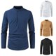 thumbnail image 2 of Mens Slim Fit Casual Shirt Long Sleeves Breathable T Shirts Soft Button Top, 2 of 8