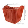 thumbnail image 2 of TABLZONE Plastic Bike Handlebar Basket Light Brown Waterproof 1 Set, 2 of 6