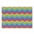 thumbnail image 1 of Rainbow Cutting Board, Colorful Zig Zag Chevron Pattern Geometric Modern Sharp Design Illustration, Decorative Tempered Glass Cutting and Serving Board, Small Size, Multicolor, by Ambesonne, 1 of 1