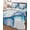 Blue, variant on Twin XL Quilt Bedding Set, Turquoise Marble Stone Reversible Summer Quilt 3 Pieces, Ink Splash Country Marble Abstract Lightweight Bedspreads Coverlets with 2 Pillow Shams for All Seasons