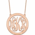 thumbnail image 1 of 14K Rose Gold Large Family Monogram Necklace Made In United States -Jewelry By Sweet Pea, 1 of 7