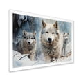 thumbnail image 2 of Designart "Snow Wolves Winter's Majestic Residents III" Animals Framed Wall Art Decor - Modern Farmhouse Grey Wolf Bedroom Framed Canvas Wall Art, 2 of 6