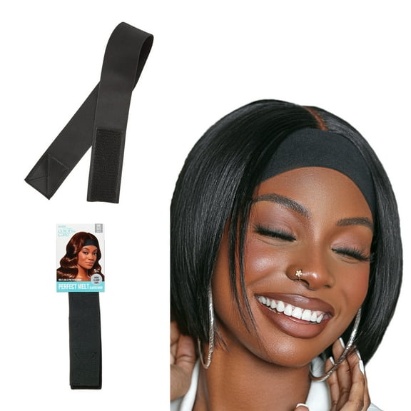 KISS Colors & Care Premium Perfect Melt Elastic Edge Wig Band, 1 3/4", Black